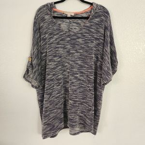Misia curvy grey soft knit hoodie sz 3X